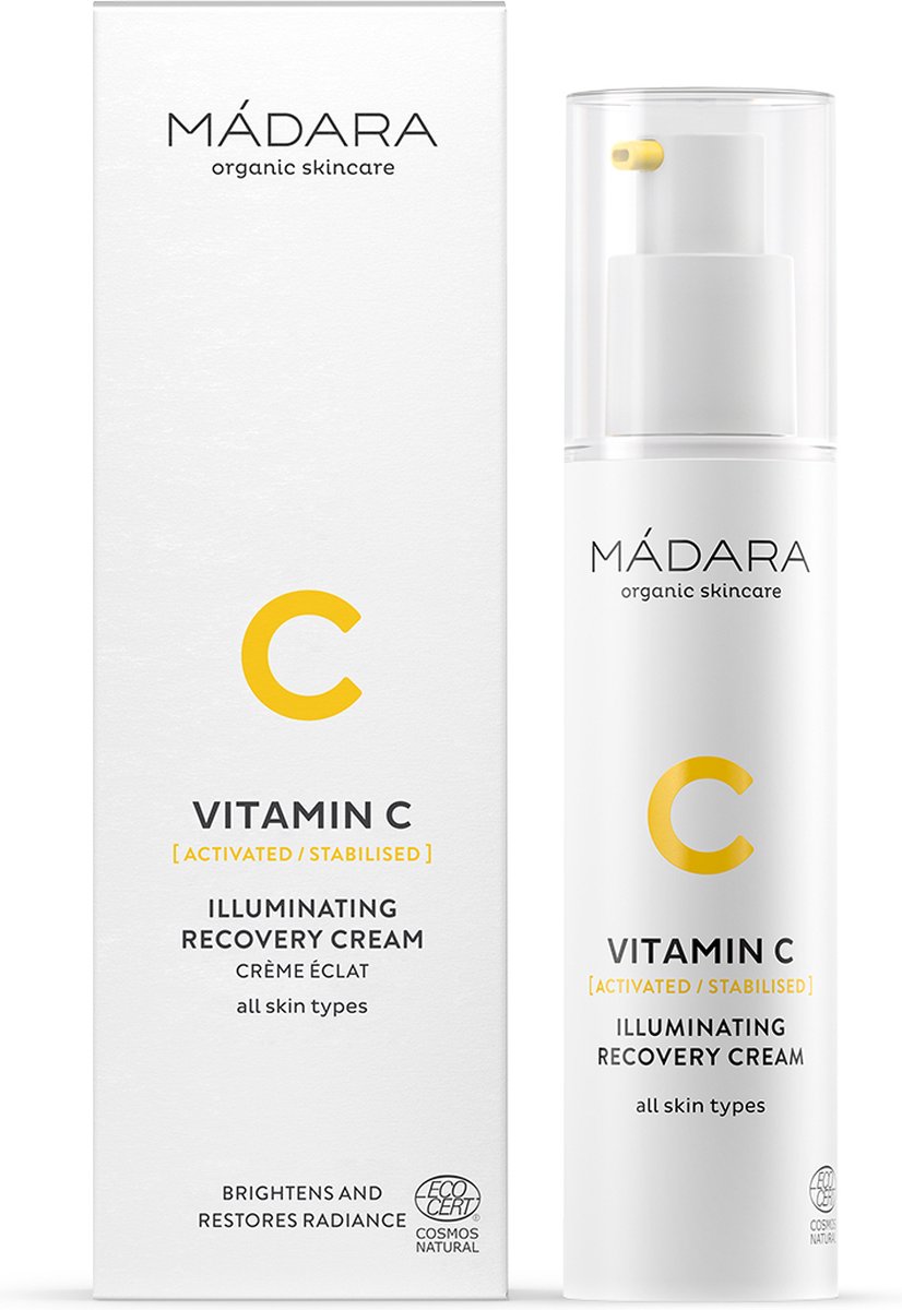Mádara Aufhellende Gesichtscreme mit Vitamin C 1×50 ml, feuchtigkeitsspendende Creme