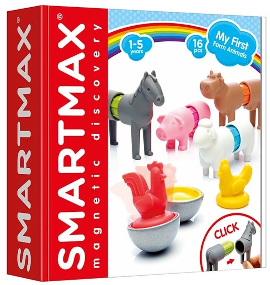 My First Farm Animals Magnetspiel, 16 Teile, Smart Max