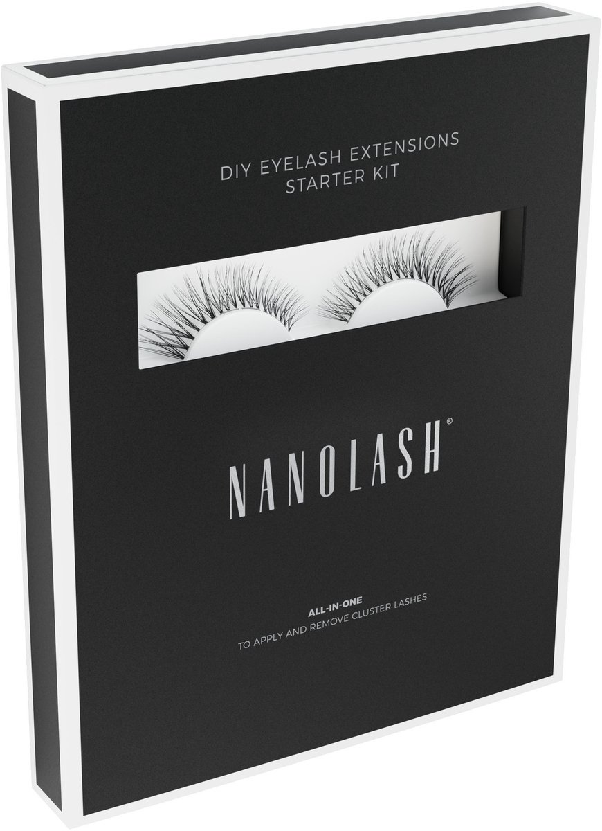 Nanolash DIY Extensions Set Künstliche Wimpern Fantasy 36 St. + Kleber, 5 ml + Versiegler, 5 ml + Applikator, 1 St. + Entferner, 5 ml
