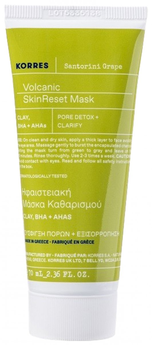 Korres Santorini Grape Skin Reset Mask Reinigende und glättende Gesichtsmaske, 70ml