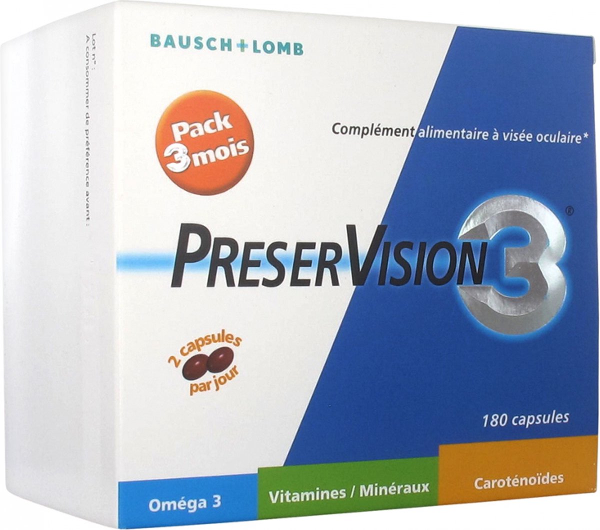 Bausch&Lomb Preservision Augen-Wellness 3 180 Kapseln