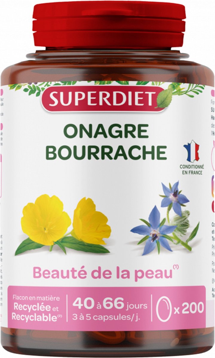 Superdiet Borretsch- und Nachtkerzenöl 200 Kapseln