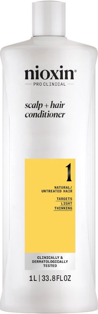 Nioxin System 1 Natürliche Haarspülung für Haar und mäßigen Haarausfall 1L