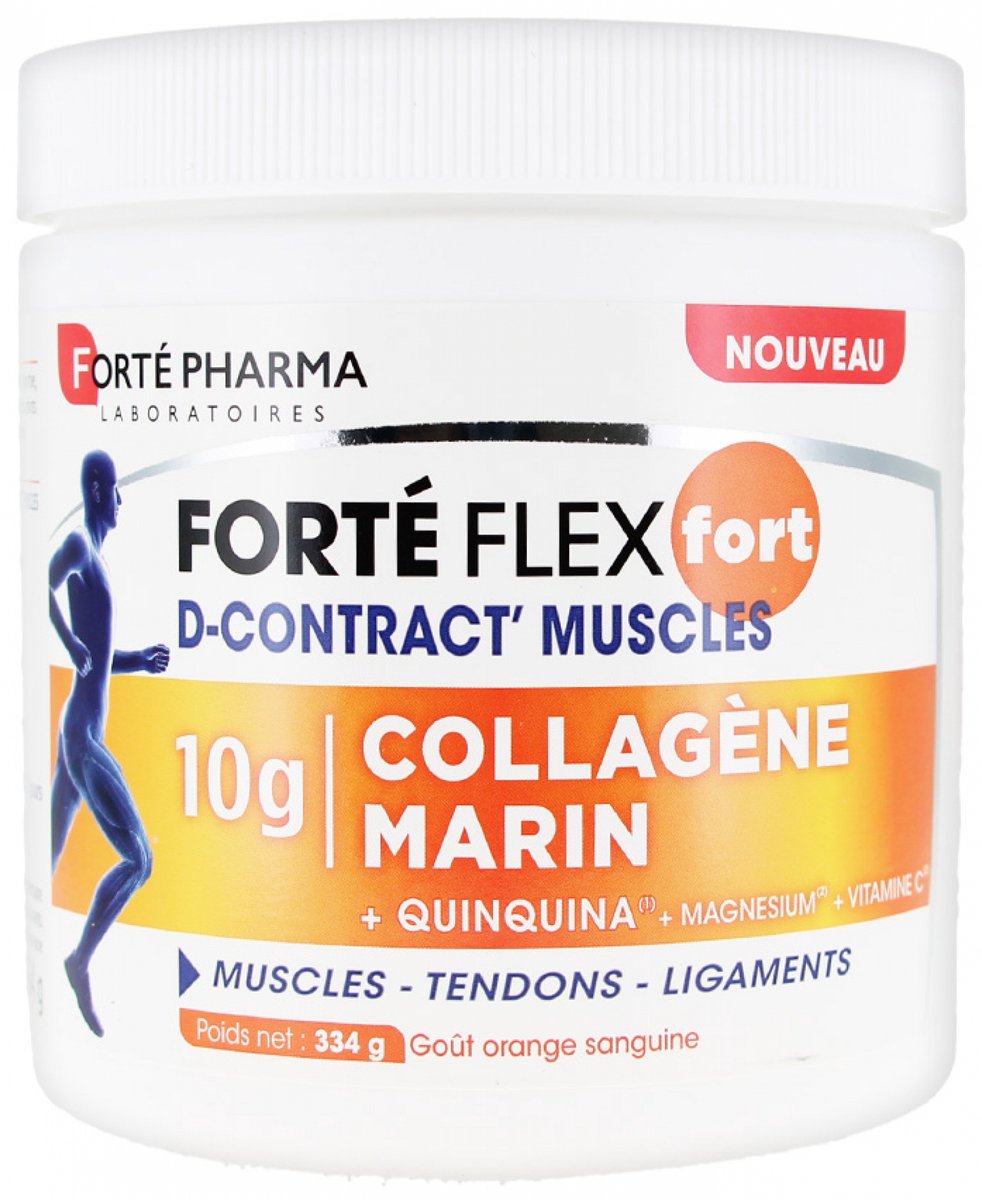 Forté Pharma Forté Flex Fort D-Contract Muskeln mit Kollagen 10g Blutorange Geschmack 334g