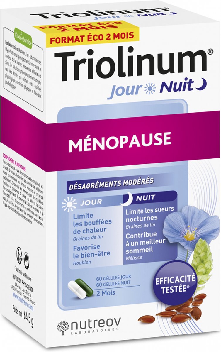 Nutreov Triolinum Menopause Tag/Nacht 120 Kapseln