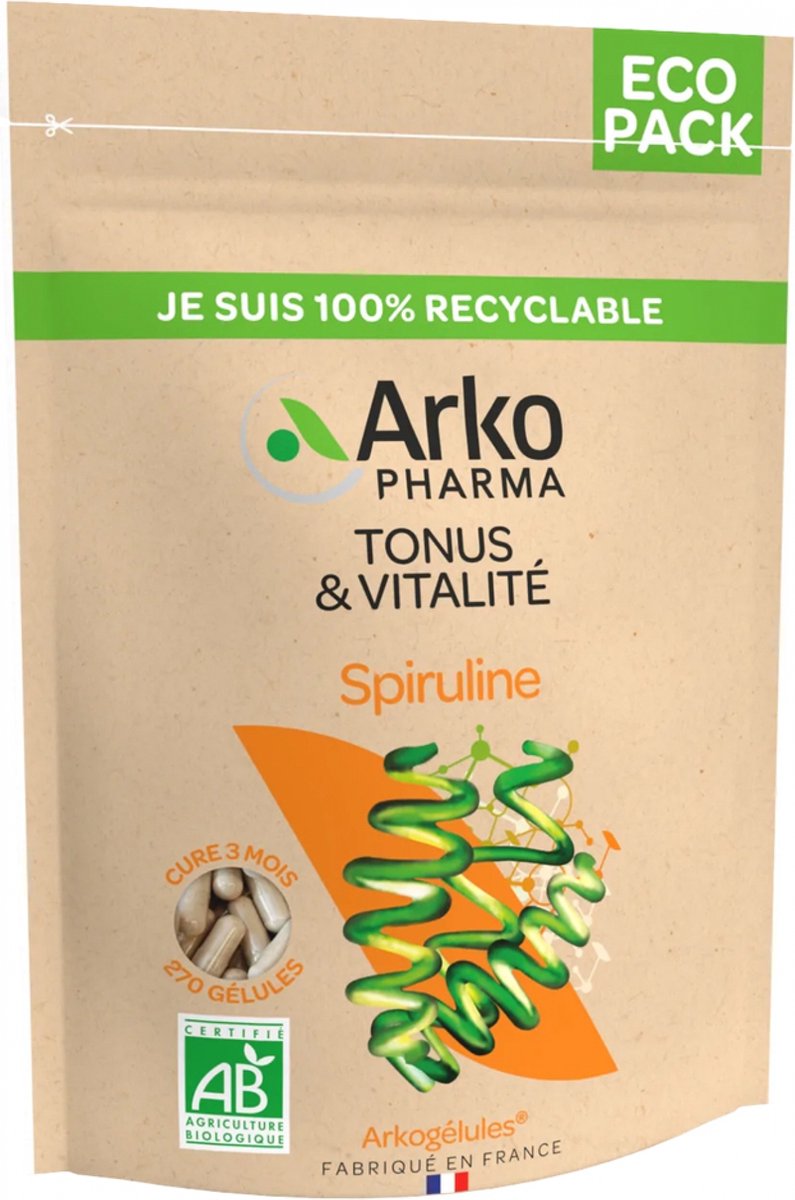 Arkopharma Arkocapsule Spirulina Bio Tonus & Vitalität 270 Kapseln