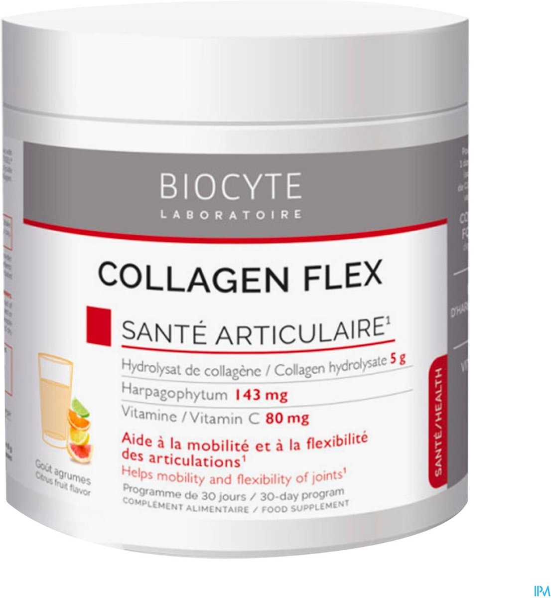 Biocyte Gesundheit Kollagen Flex 30x8g Goût Agrumes 240g