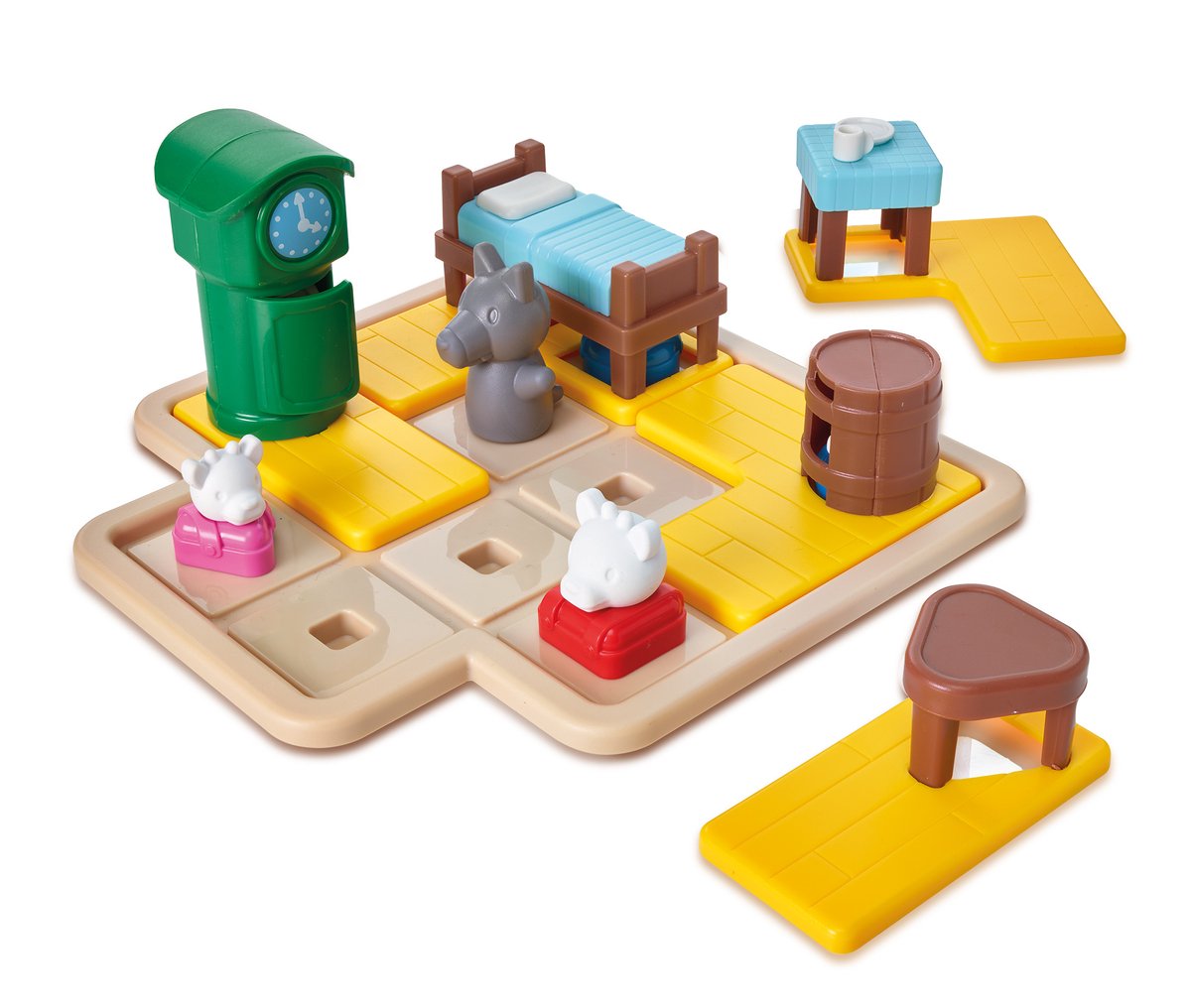 Logikspiel mit 48 Herausforderungen The Wolf & The 7 Goats, ab 3 Jahren, Smart Games