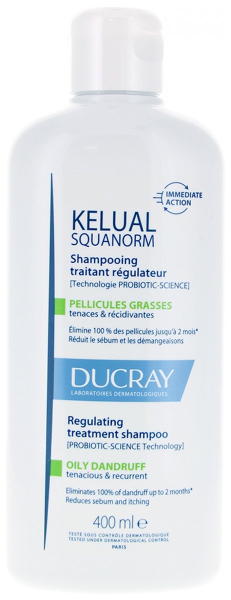 Kelual Squanorm Anti-Ölige Schuppen Shampoo, 400 ml, Ducray