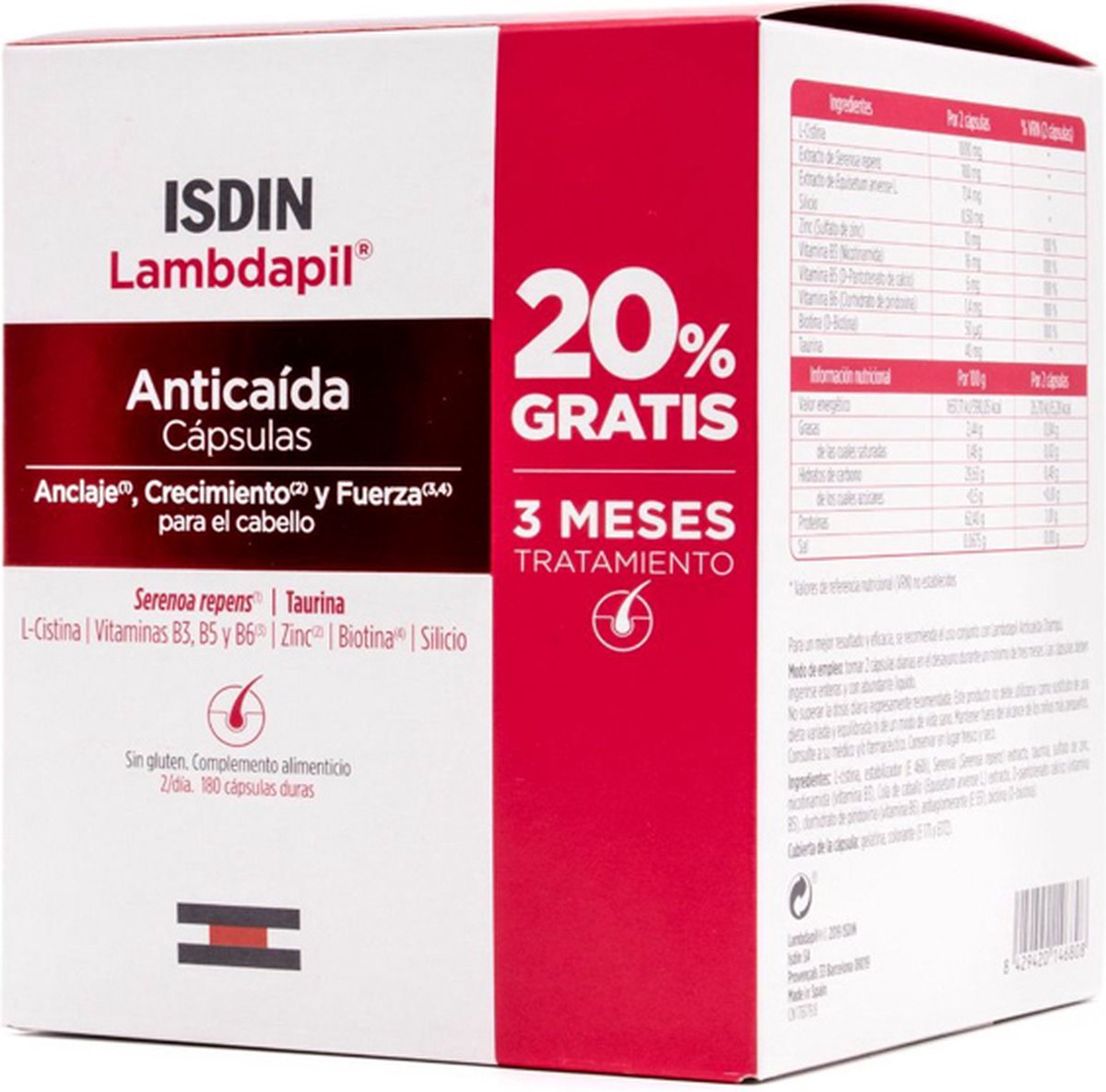 Isdin Lambdapil Anticaida 180kapseln
