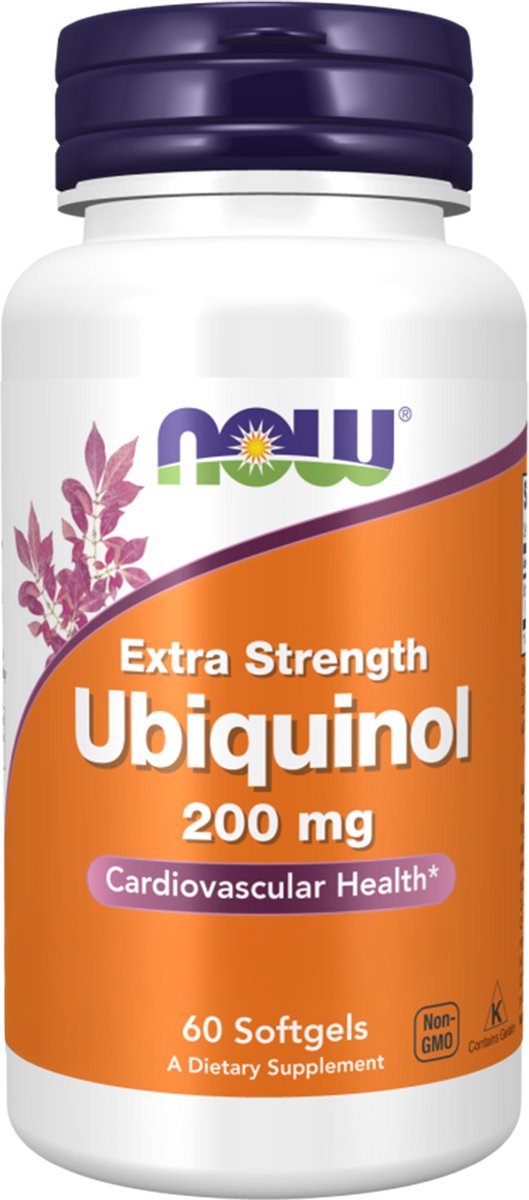 Now Foods Ubiquinol 200 mg, Coenzym Q10, 60 Kapseln