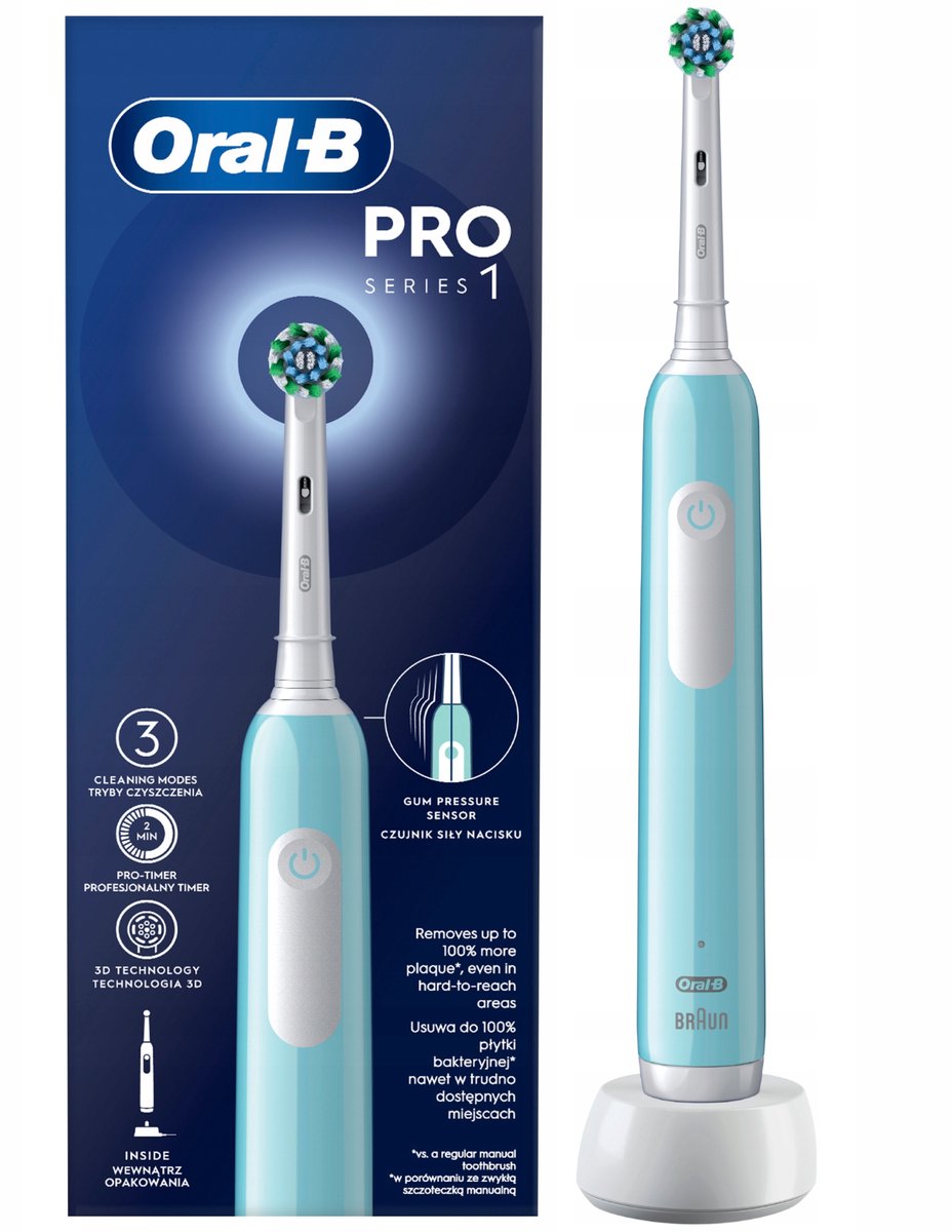 Oral-B Pro Series 1 Cross Action Elektrische Zahnbürste Karibik Blau