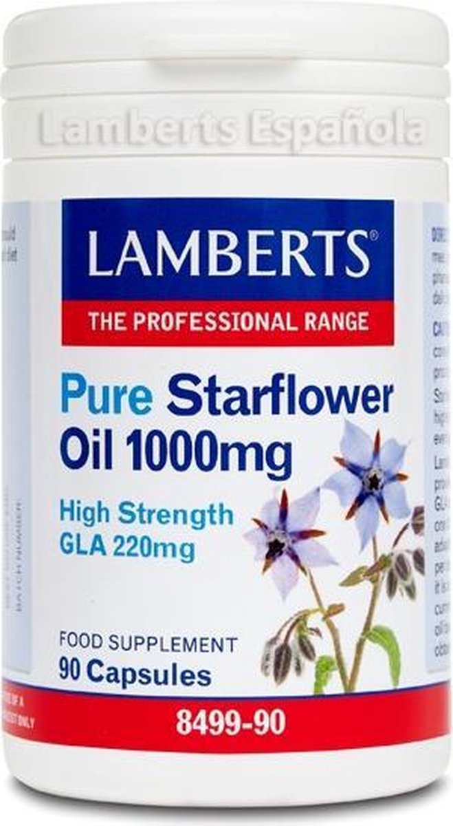 Lamberts Pure Starflower Oil 1000mg Menopause Ergänzung 90 Kapseln