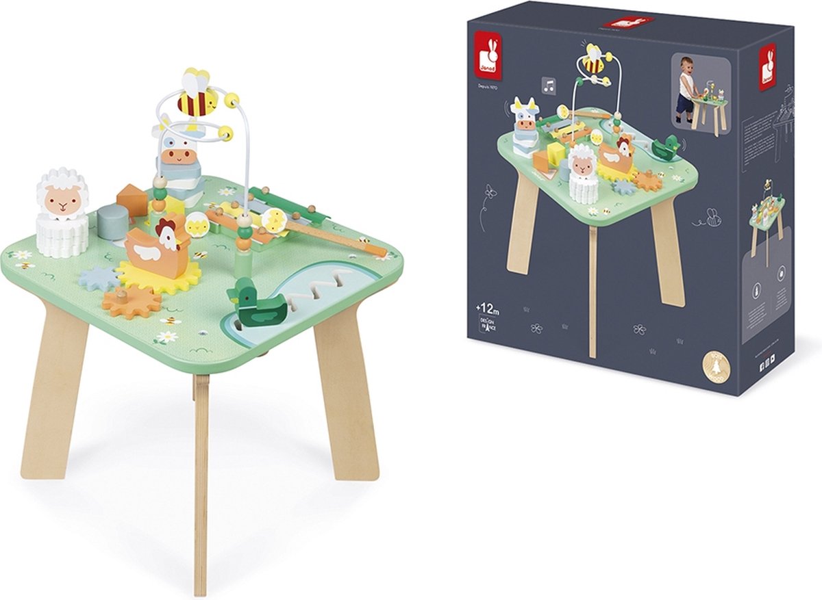 Holztisch mit Aktivitäten, Pretty Meadow, + 1 Jahr, Janod