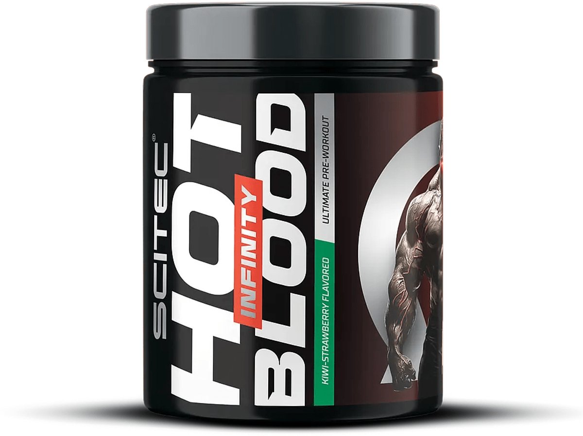 Pre-Workout mit Koffein Kiwi-Erdbeere Hot Blood Infinity, 350 g, Scitec Nutrition