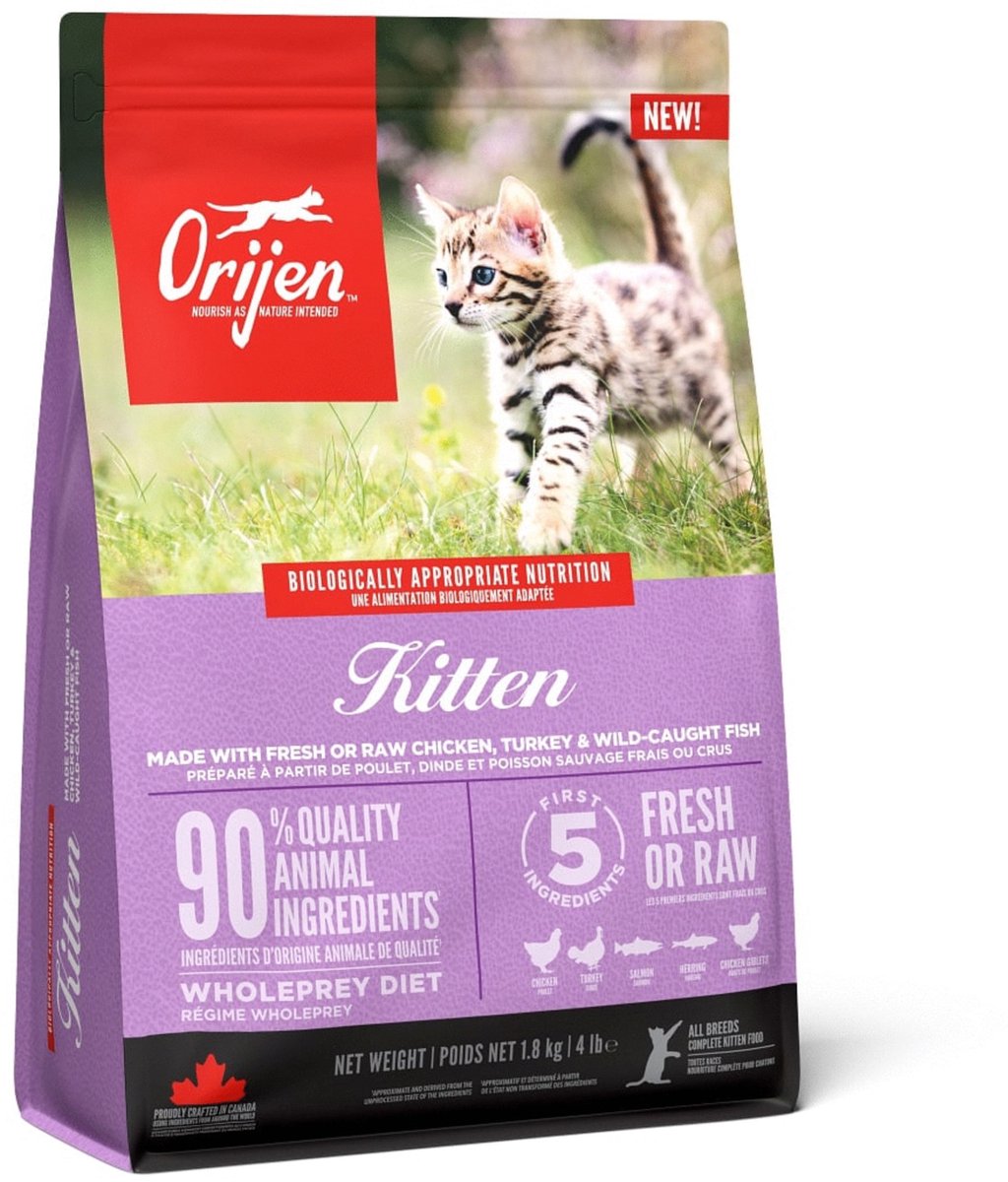 ORIJEN Kitten, getreidefreies Katzentrockenfutter, 1,8 kg