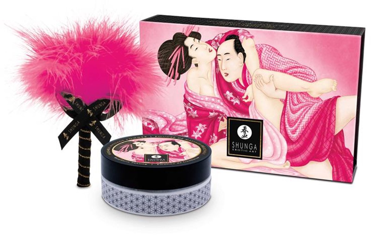 Shunga Kissable Massage-Puder Himbeer-Gefühl - 75 g