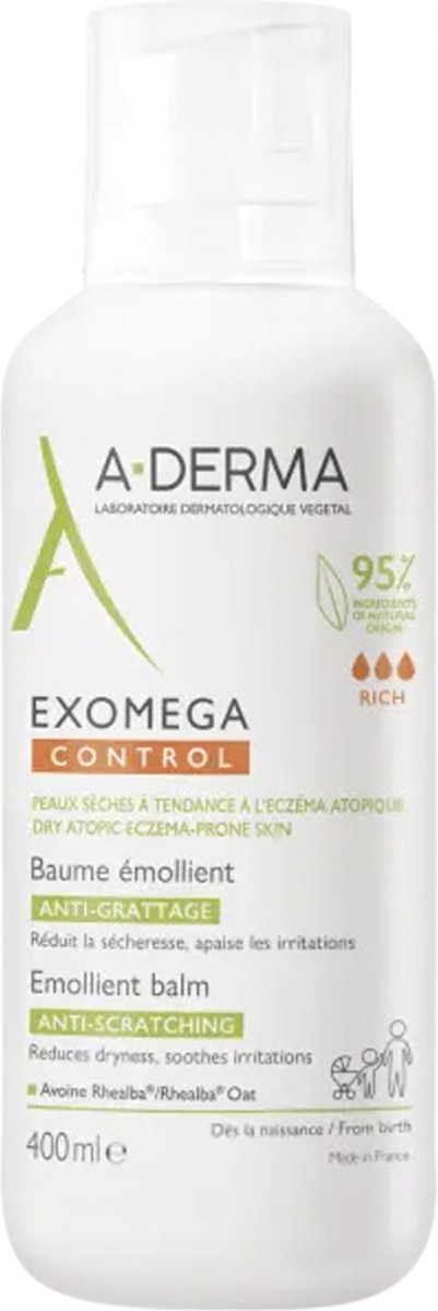 A-Derma | Exomega Control Emollient Balm gegen Juckreiz | 400ml