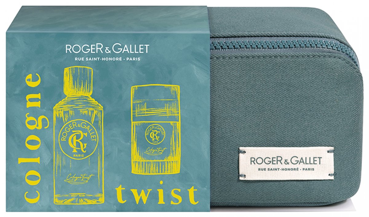 Roger & Gallet | Promo Twist Eau de Cologne Men's Perfume 100ml & Solid Deodorant 24h Men's Deodorant Stick 50g | 1 Set