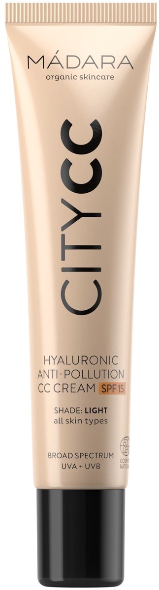 Madara Hyaluronic Anti-Pollution CC Cream SPF 15, Farbcreme, Light Beige, 40 ml