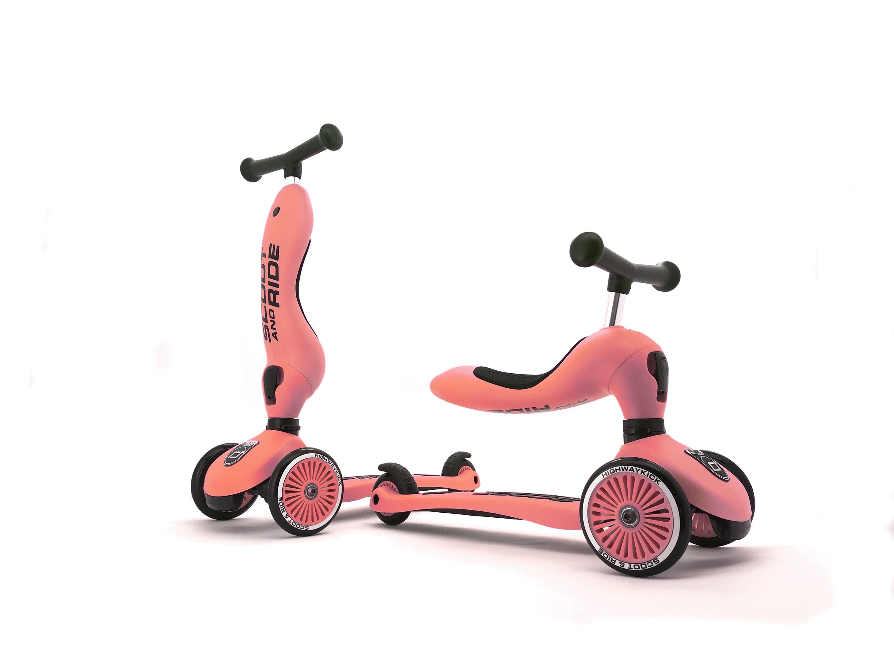 Highwaykick 2-in-1-Cabrio-Kinderroller, 1 - 5 Jahre, Peach, Scoot & Ride