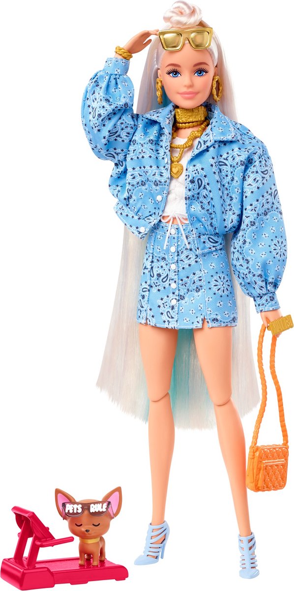 Barbie Extra Stirnband Puppe, 3 Jahre+, Barbie