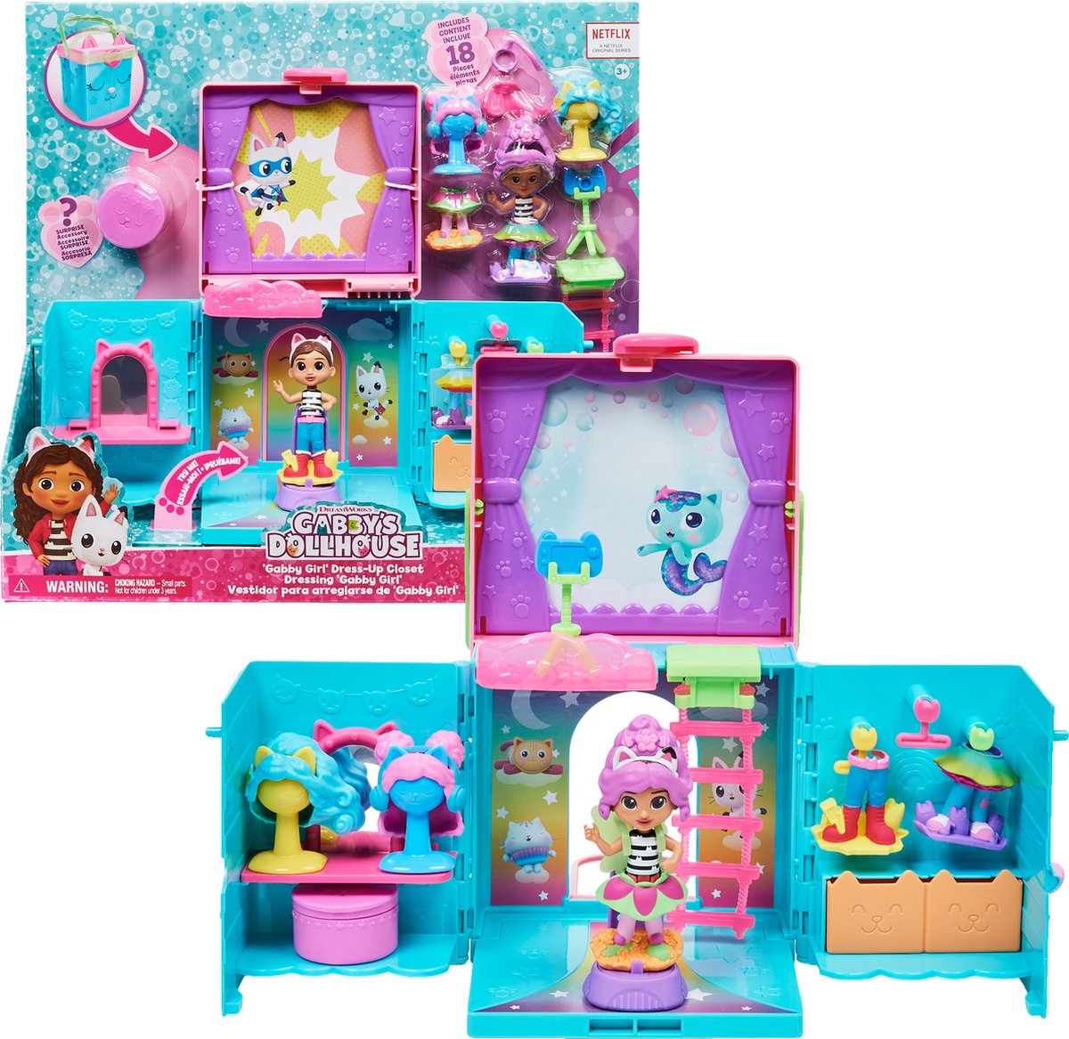 Kleiderschrank Spielset, + 3 Jahre, Gabbys's Dollhouse