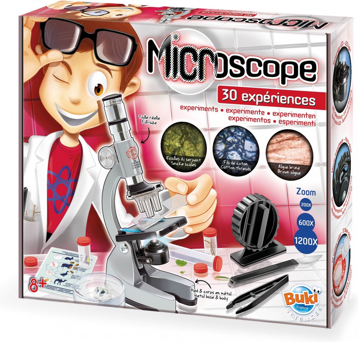 Mikroskop-Set 30 Experimente, +8 Jahre, Buki