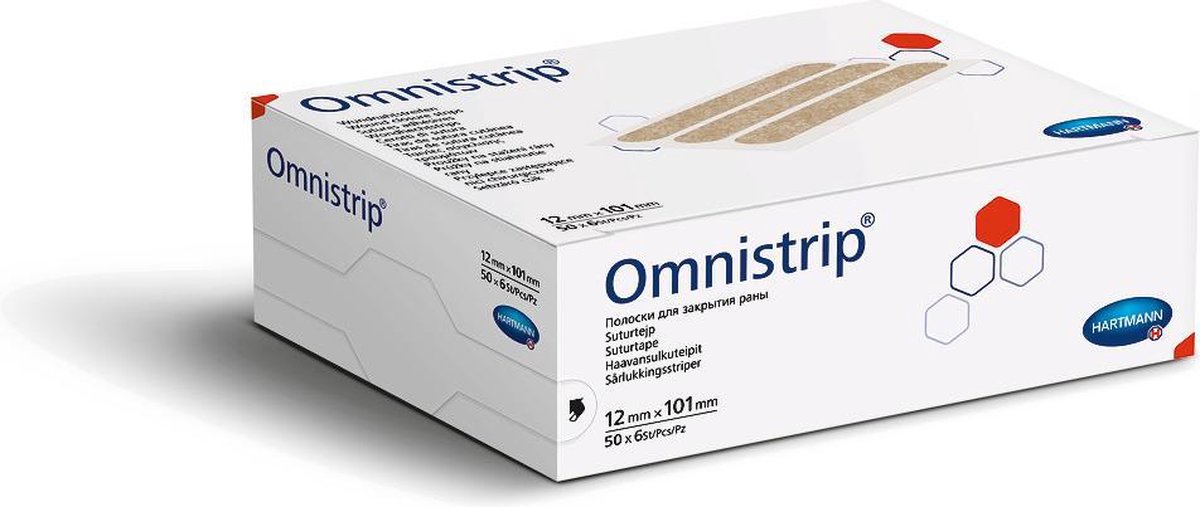 Omnistrip sterile Streifenpflaster (540685), 12x101 mm, 50x6 Stück, Hartmann