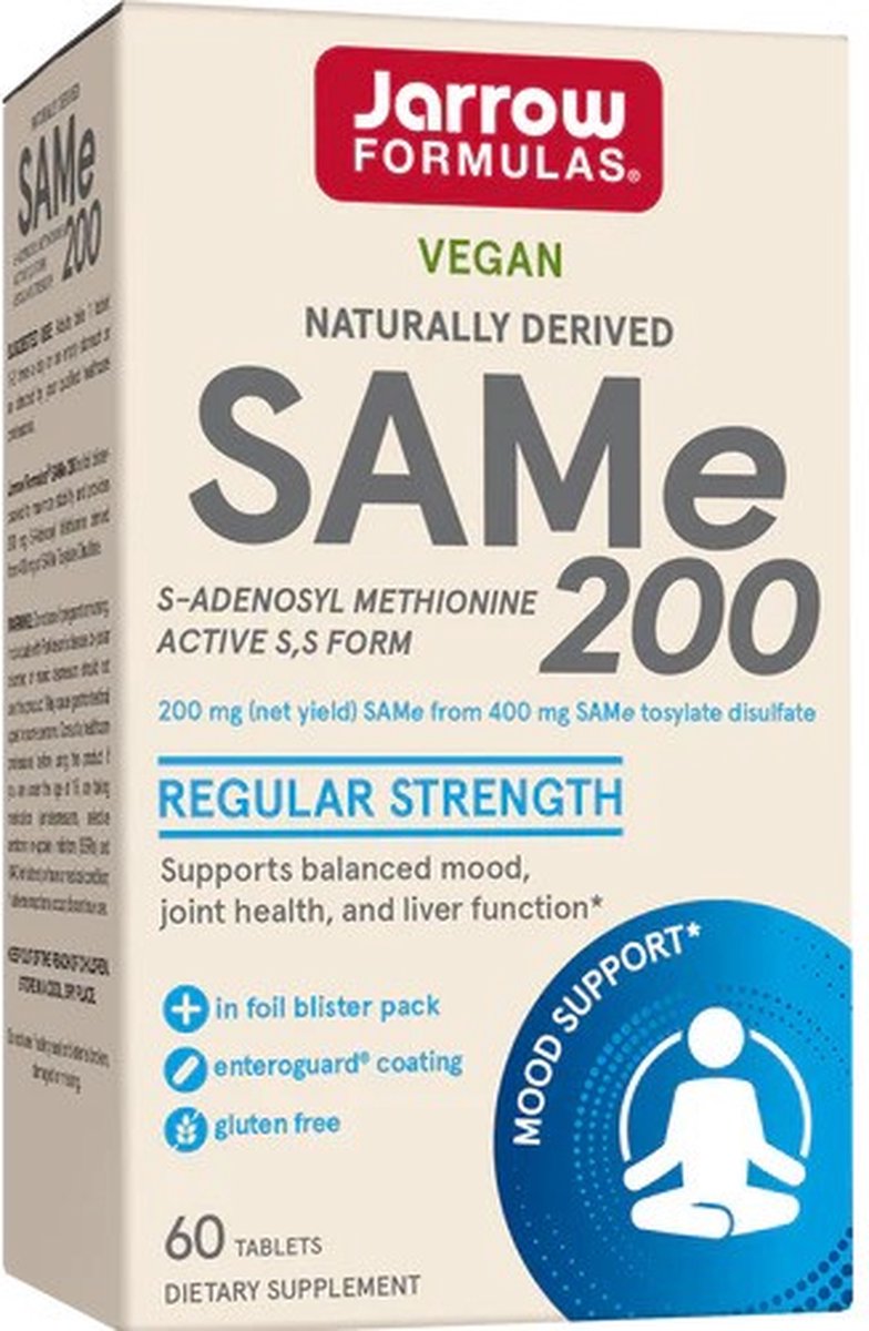 Sam-e Volle Potenz 200mg Jarrow Formulas, 60 Tabletten, Secom