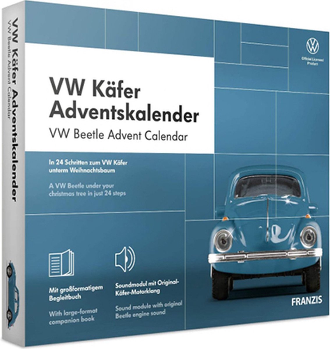 VW Käfer Adventskalender: Volkswagen VW Käfer blau 1:43 Franzis