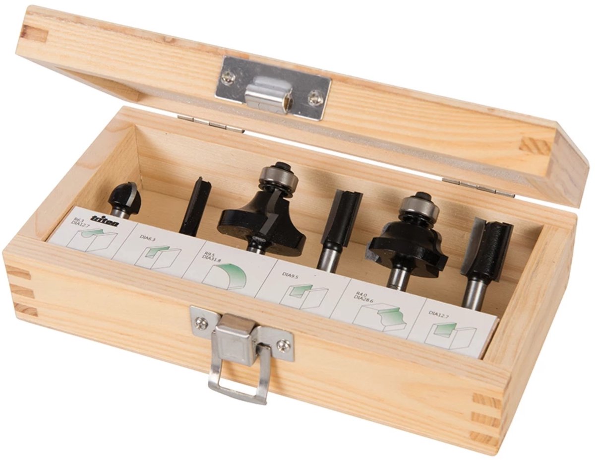 Einsteigerpaket 1/4-Zoll Fräser Set 6-tlg.
