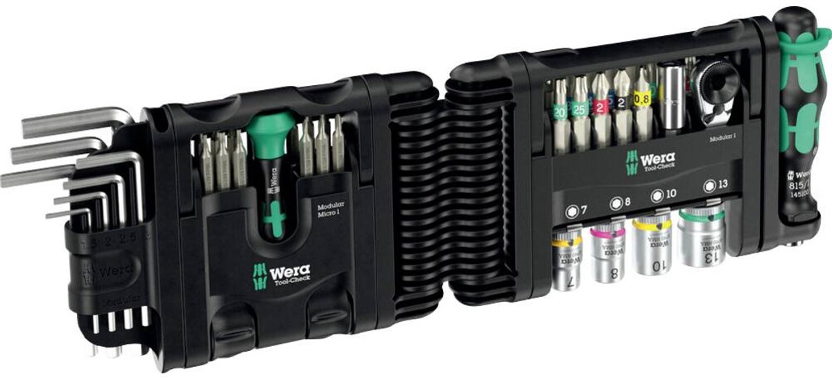 Wera Tool-Check Modular Set 1 Werkzeug Set mit Winkelschlüssel und Schraubendreher