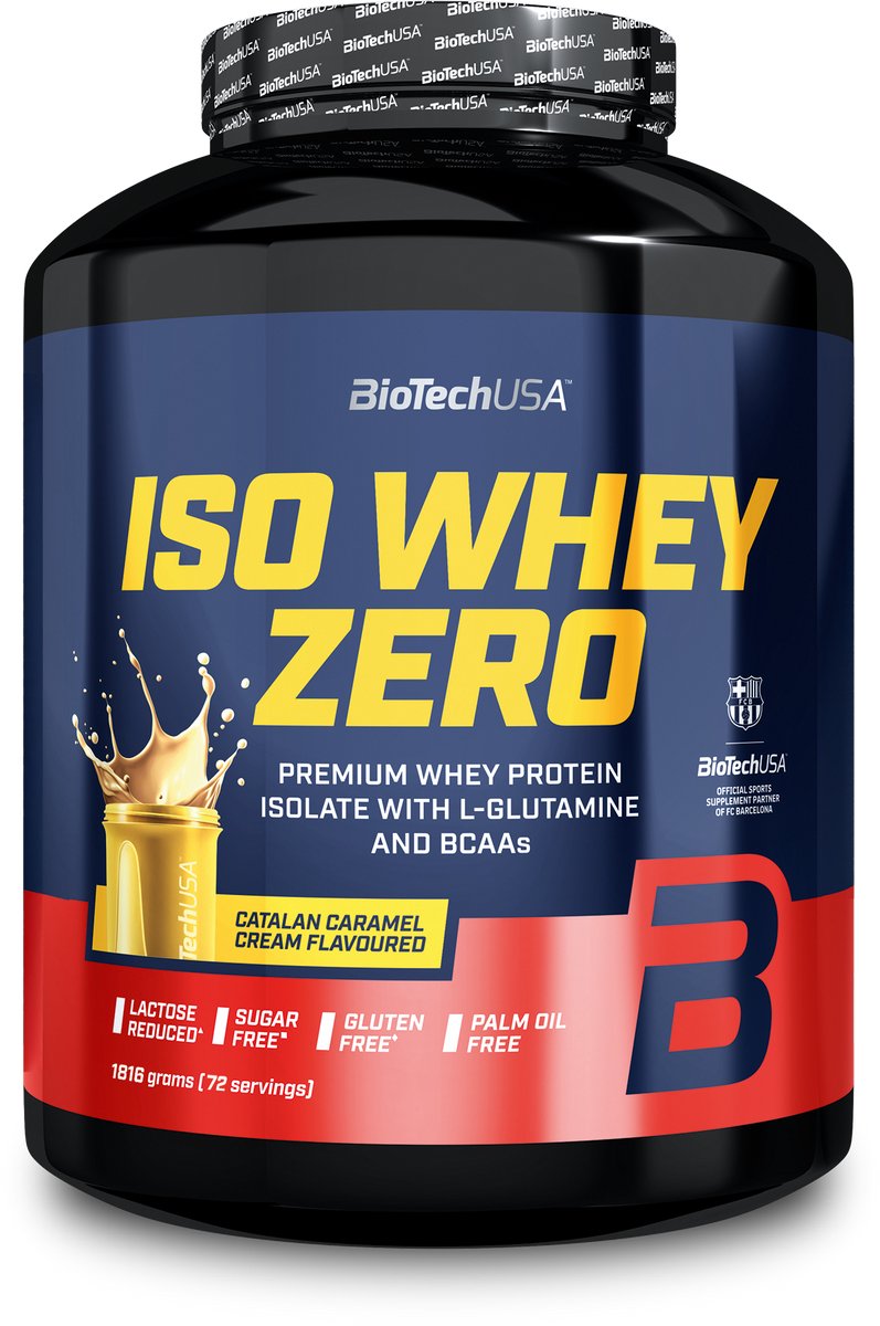 Izolat Białek Serwatkowych WPI BioTechUSA Iso Whey Zero Catalan Carmel Cream (Krem Kataloński) 1816g