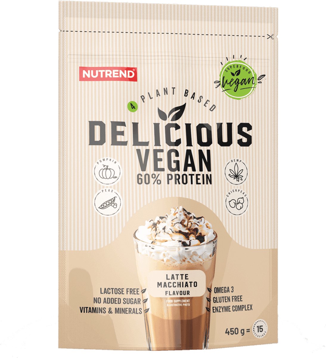 Odżywka Białkowa Wegańska NUTREND Delicious Vegan Protein 450g