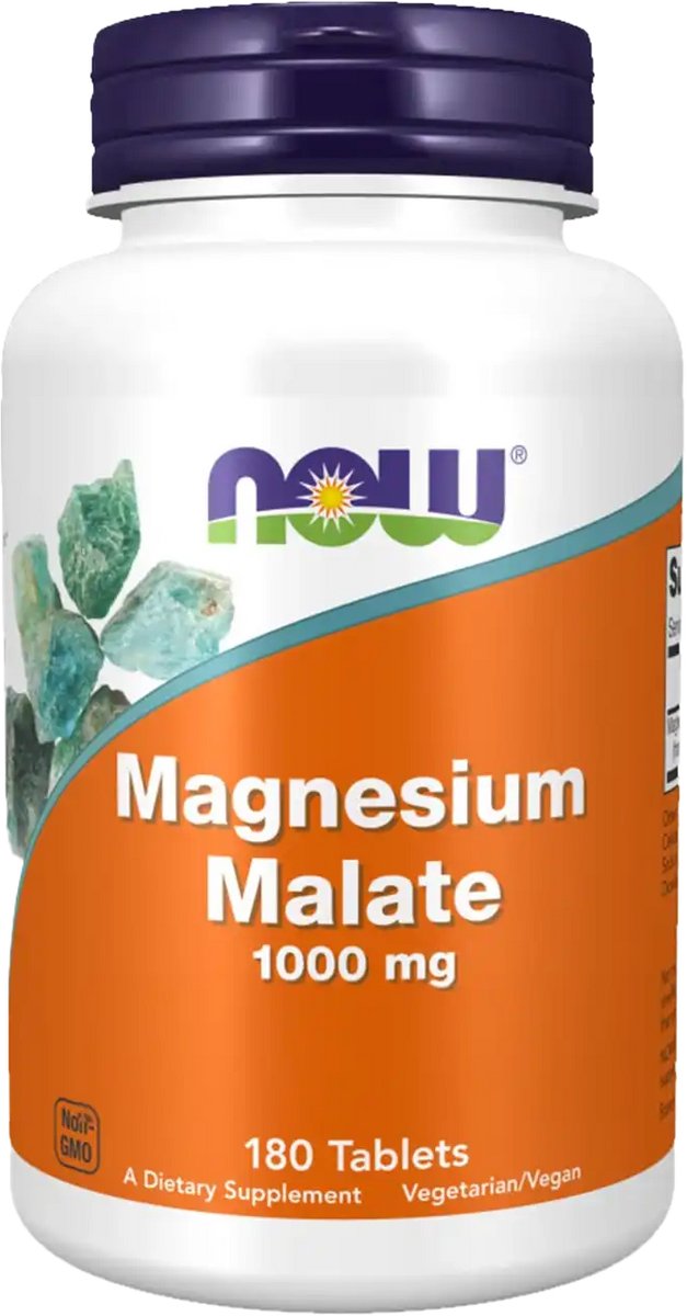 Minerały Magnez Now Foods Magnesium Malate 1000mg 180tab