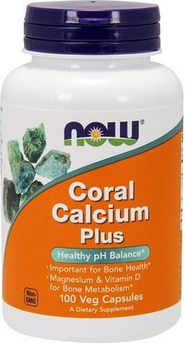 Minerały Wapń Now Foods Coral Calcium Plus 100cap