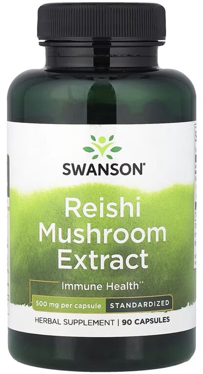 Adaptogeny Lakownica Żółtawa Swanson Reishi Mushroom Extract 500mg 90kaps