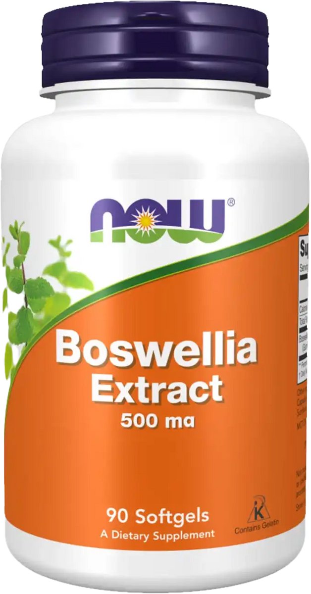 Regeneracja Stawów Kadzidłowiec Now Foods Boswellia Extract 500mg 90softgels
