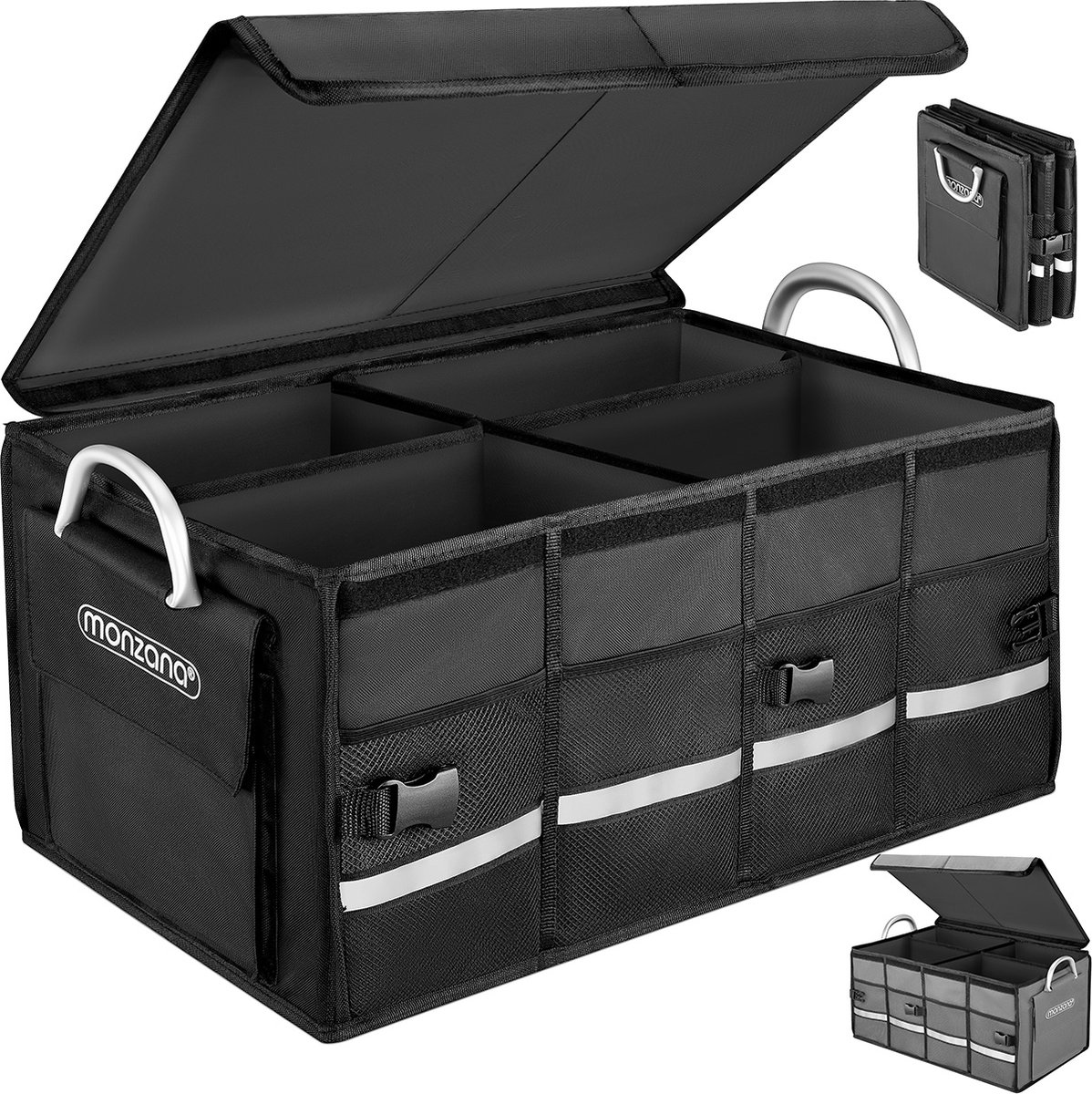 Torba do Bagażnika Organizer Czarna 60x35x30cm