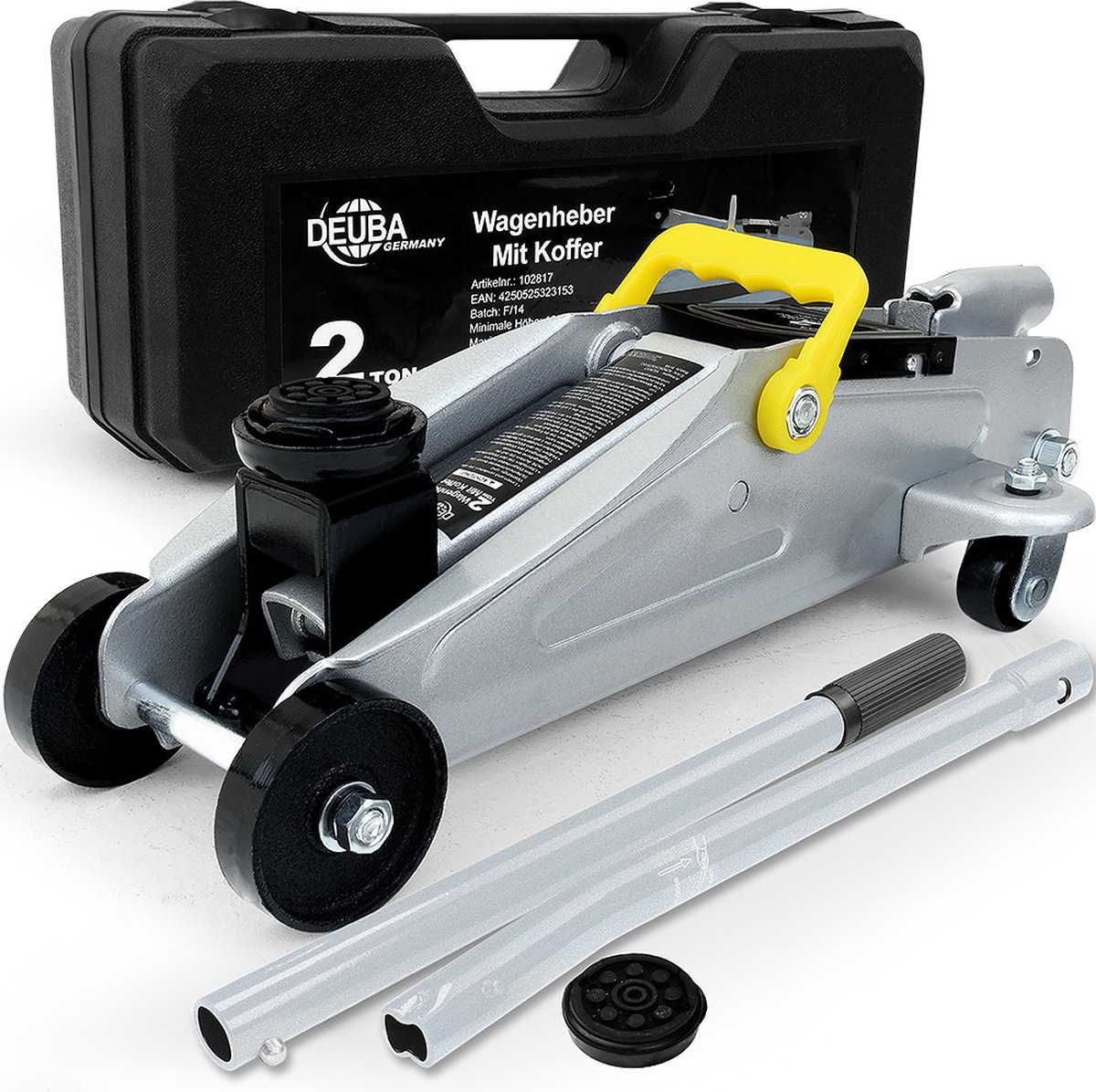 Podnośnik hydrauliczny Czarny 2t 85-330mm Walizka