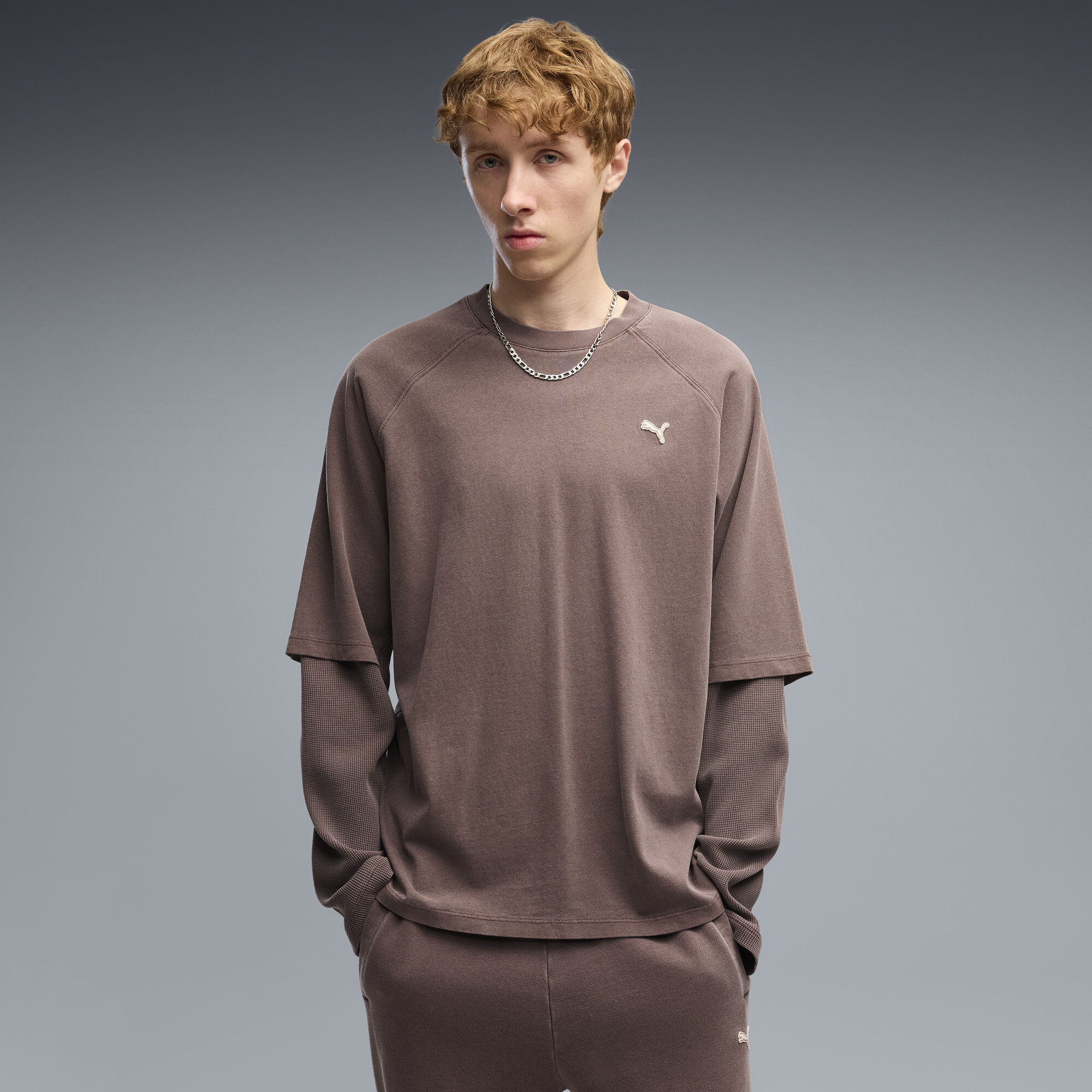 PUMA Select Essentials Double Layer T-Shirt Herren, Accessoires, Braun, XL