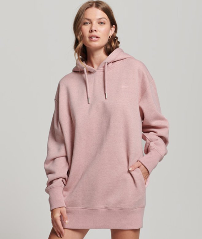 Superdry Damen Mini-hemdkleid im Patchworkdesign Pink - Größe: 44