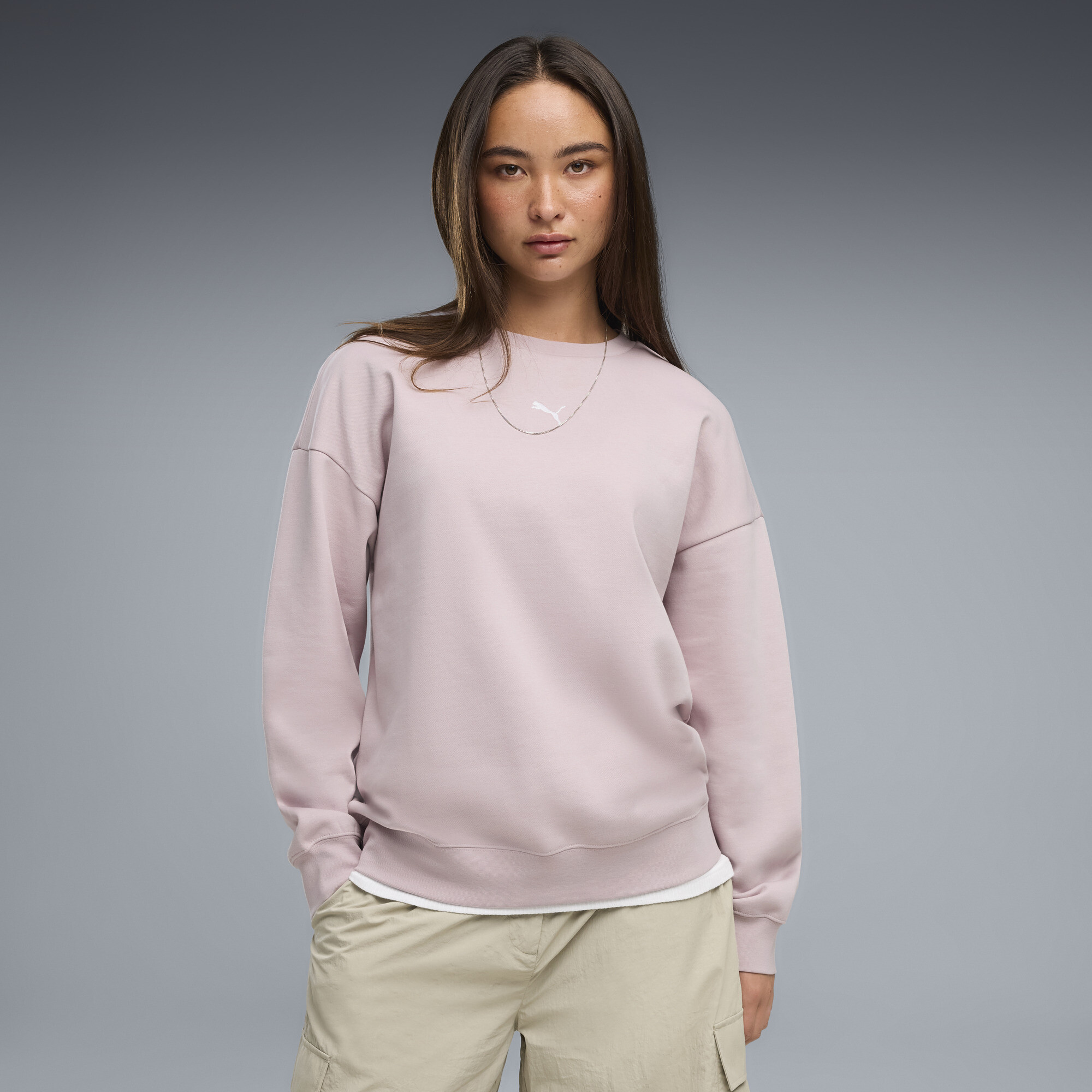 PUMA Essentials Oversized Sweatshirt Damen, Kleidung, Rosa, S