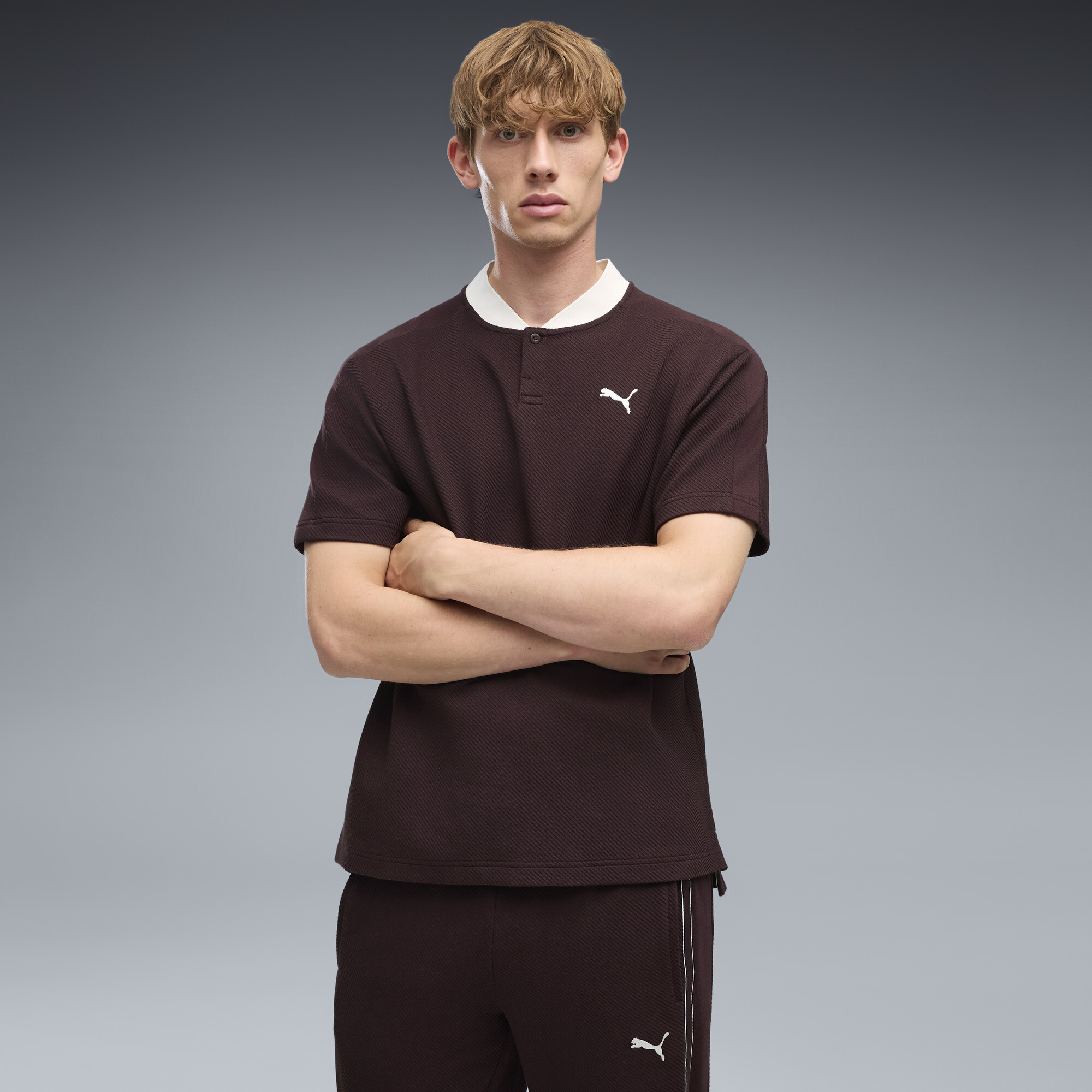 PUMA Class Relaxed Polo Herren, Kleidung, Braun, S