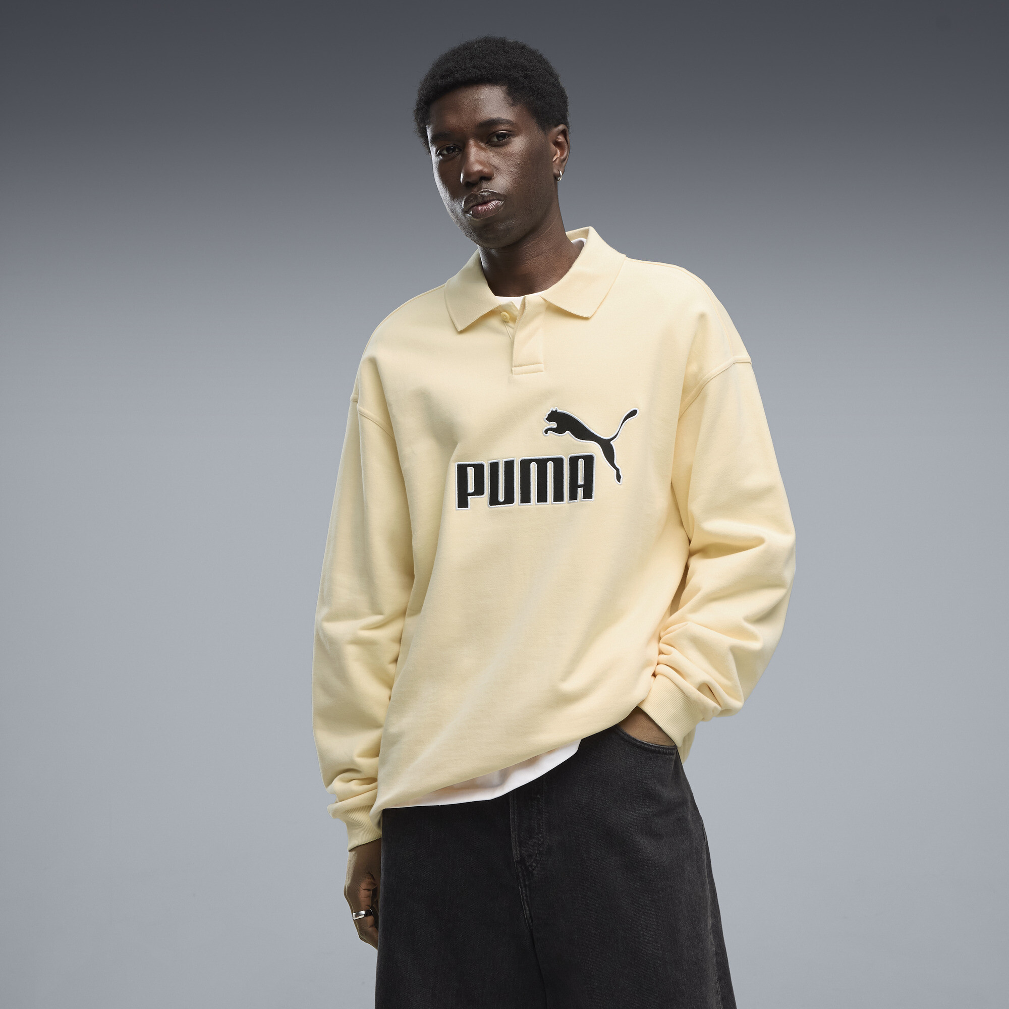 PUMA Essentials Elevated No. 1 Relaxed Polo Herren, Kleidung, Gelb, S