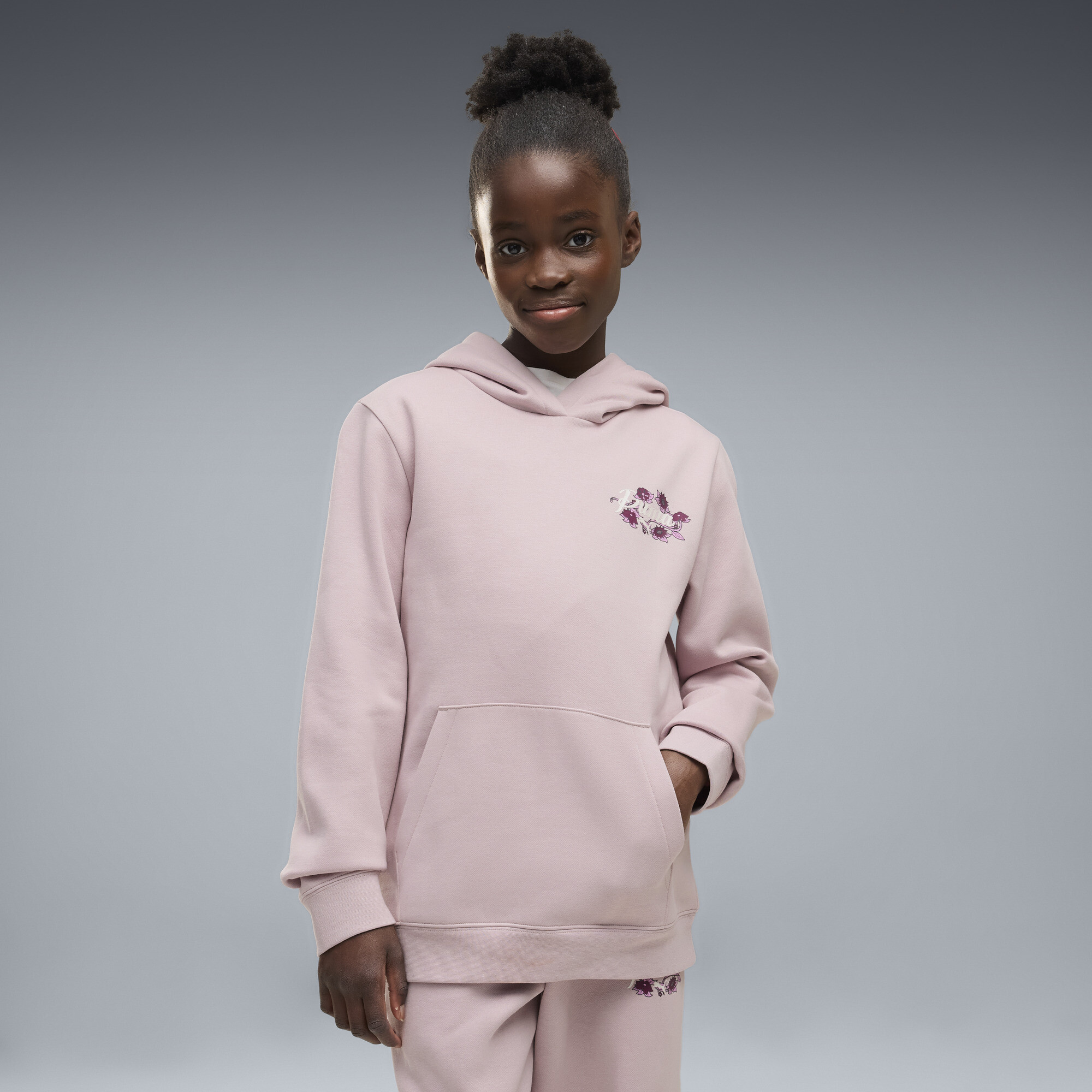 PUMA Essentials Nature 2.0 Graphic Hoodie Teenager, Accessoires, Rosa, 7-8Y