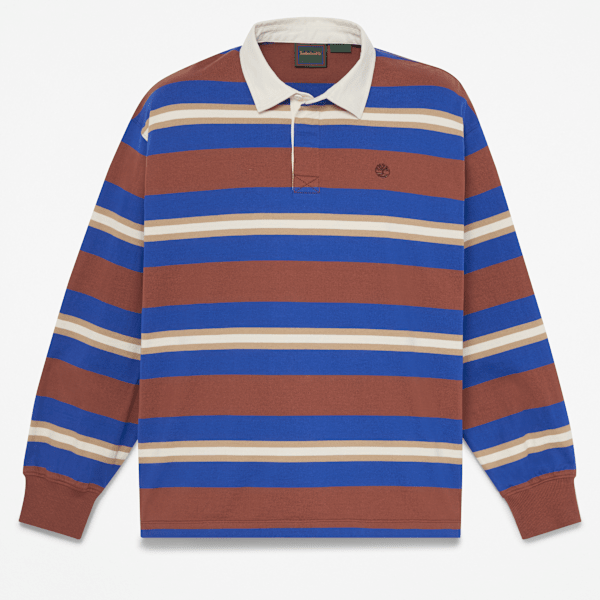Timberland - Polo Rugby a Maniche Lunghe da Uomo in marrone, Uomo, marrone, Taglia: XXL