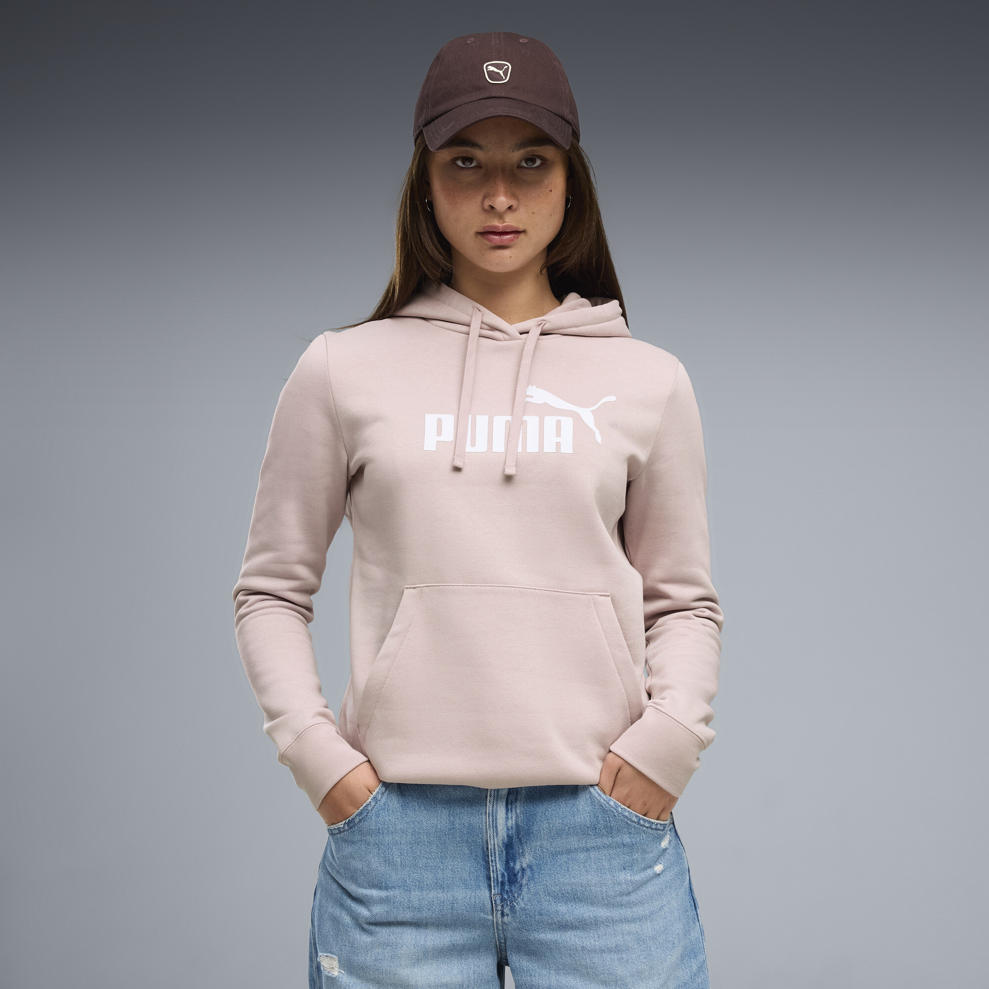 PUMA ESS No. 1 Logo Hoodie Damen, Kleidung, Rosa, XS
