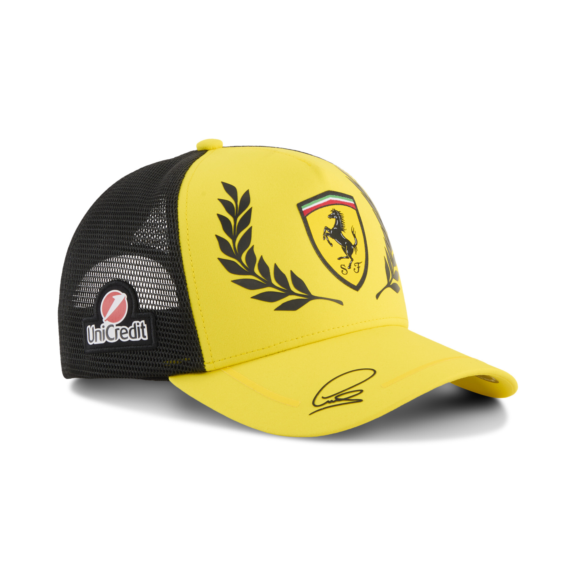 PUMA Scuderia Ferrari HP Replica UK Hamilton Trucker Cap, Accessoires, Gelb, OSFA